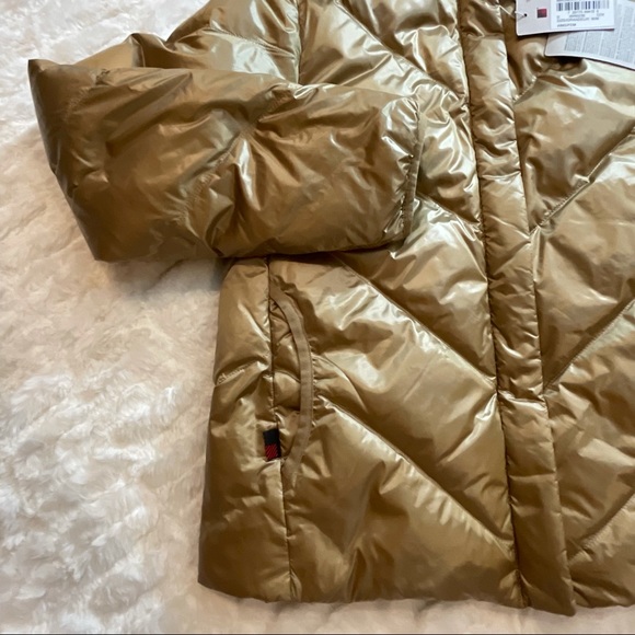 New! Woolrich Quilted Gold Puffer Down Jacket Sz M - Picture 13 of 15